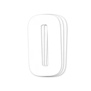 Blackbird startnumre hvid 3 stk/sæt 16x7,5cm #0 - Crossmotorcykel race numre - 381-5048-10-0 - 1