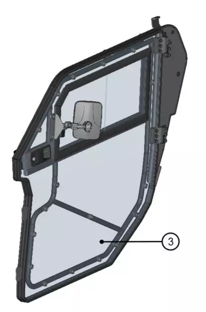 DFK Dørmontering Venstre Can-Am Maverick Trail - ATV Vindskærme - 723-52S05U01S40 - 1