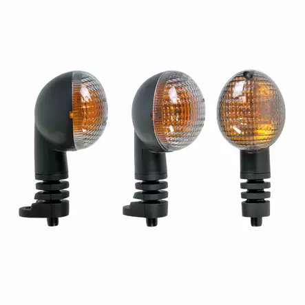 Forte Blinklys, Oval, Peugeot / Universalmodel, Sort - Scooterlys - 15-71660 - 1