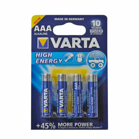 Batteri Varta LR03 AAA 1,5V, 4stk/pak - Cykellygter og dele - 62720 - 1