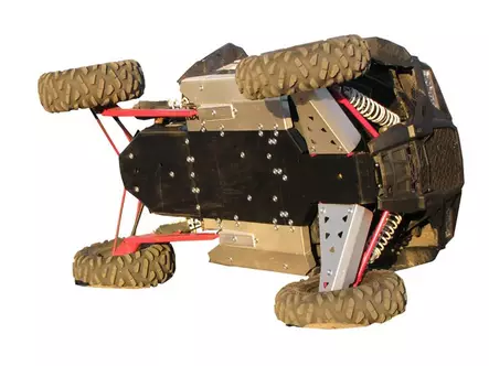Beskytter til bundplade Polaris RZR 1000 XP, plast / aluminium - Aluminium bundbeskyttelse til ATV - 0214200 - 1