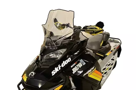 Powermadd Forrude, Ski-Doo Gen4 Mellemhøj 20'', klar/med sort grafik - Snescooter vindskærme - 862-13630 - 1