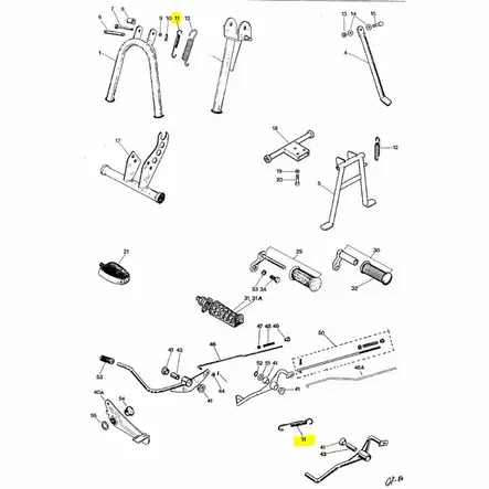 Støttestang fjeder, Tunturi Maxi, Start, Automat, Sport, Super Sport, Tiger - Fjelddele - 307-64110460 - 1