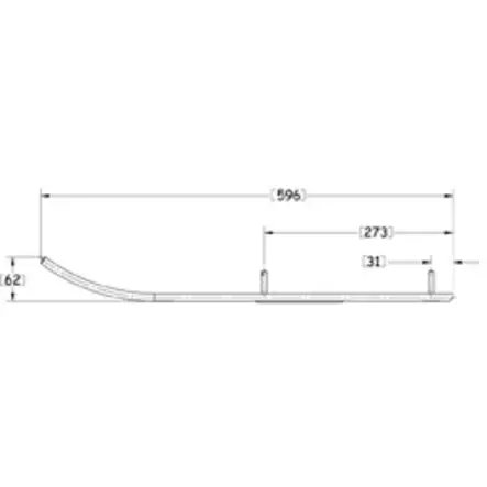 Ohjausrauta - Snescooter styrerør - 881-4440 - 1