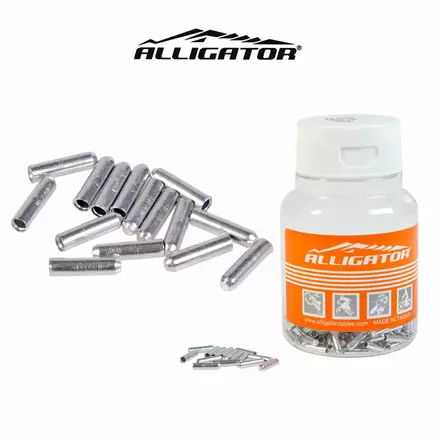 Gearwire afslutningshylse alligator, 1,6mm, 300 stk/pr - Cykelgear kabler - 62580 - 2