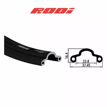 Fælge RODI 26" 24-584, Westwood, aluminium, sort - Forhjul 26"/559 - 62840 - 1