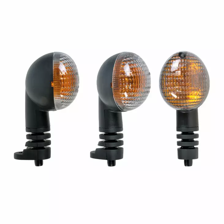 Forte Blinklys, Oval, Peugeot / Universalmodel, Sort - Scooterlys - 15-71660 - 1