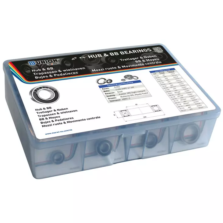 Lagerkit UNION, nav og mellemaksler, 40 stk - Lejer - 436990 - 1