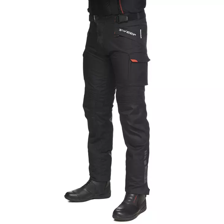 Herre køre bukser Sweep Challenger Evo WP, sort - Herrer MC-bukser - 532-8102-0 - 1