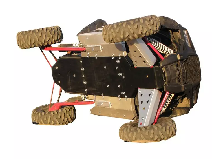 Beskytter til bundplade Polaris RZR 1000 XP, plast / aluminium - Aluminium bundbeskyttelse til ATV - 0214200 - 1