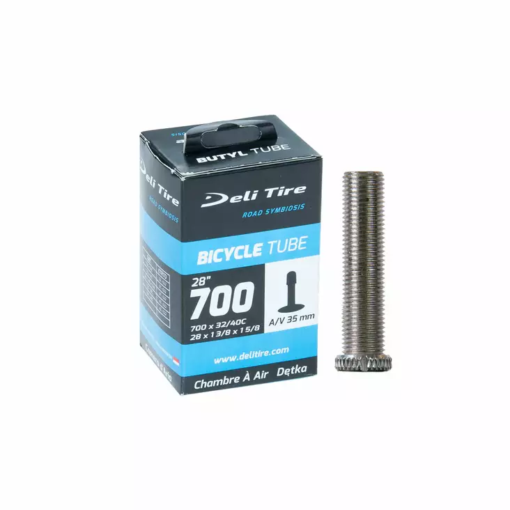 Slange 28" DELI, 32/42-622/635, autobilkventil - Cykelslanger - D-001470 - 1