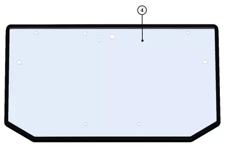 DFK Forrude + ramme Can-Am Maverick Trail - ATV Vindskærme - 723-52S05U01-10MD1 - 1