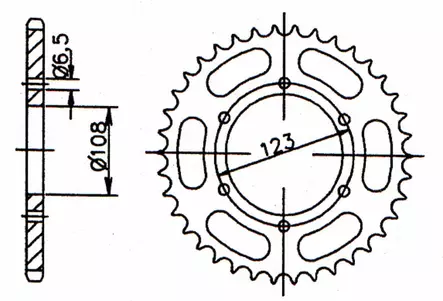 Forte Bageste Tandhjul, 58 tænder (420), Ø108mm, Aprilia 14-, Derbi 11-, Gilera 10- - Scooter Baghjul - 27-70491 - 1