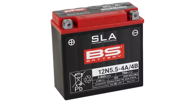 BS Batteri 12N5.5-4A/4B (FA) SLA - Forseglet & Aktiveret - BS akut - 140-300841 - 1