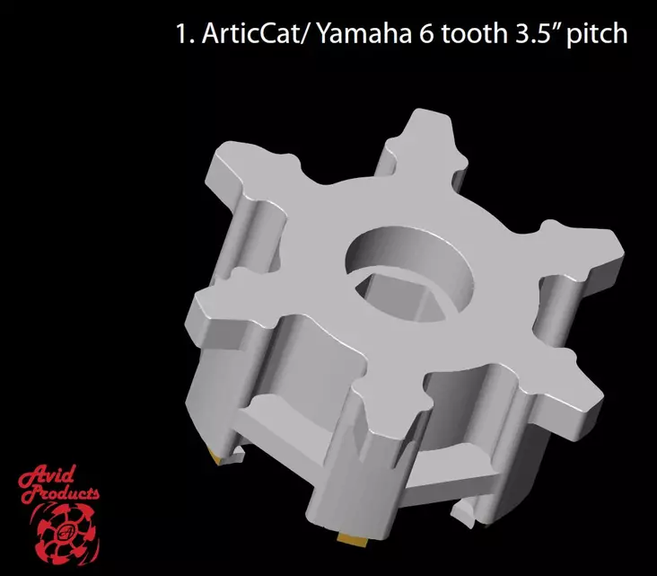 Avid Trækhjulssæt Arctic Cat 3,0" 7 tænder - Snescooter trækhjul - 841-1003-1 - 1