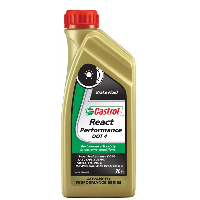 Castrol React Performance DOT 4 1 L - Bremsevæsker - 55-456-001 - 1
