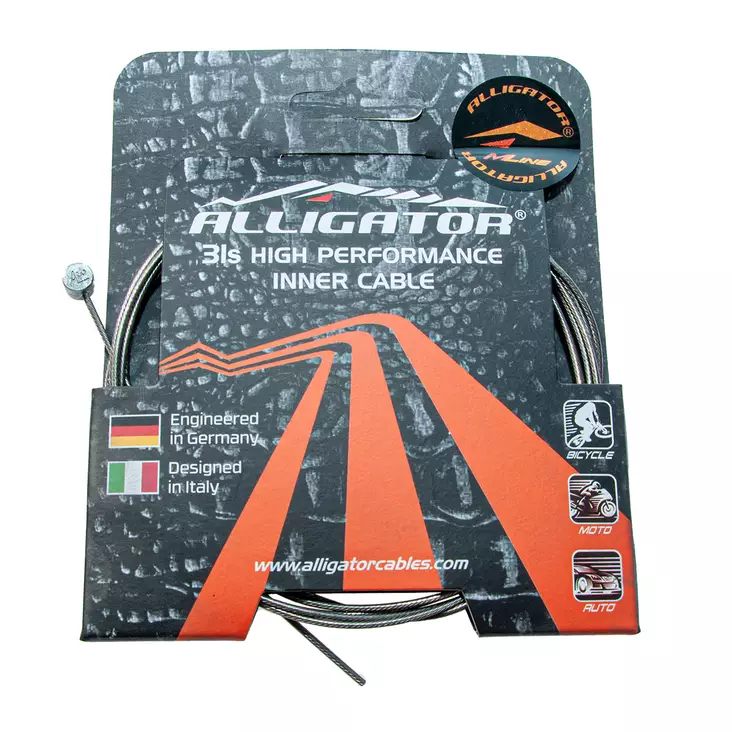 Bremseslang ALLIGATOR Slick, 31-trådet, 1.5mm x 1700 mm - Cykelbremsesnore - 63101 - 1