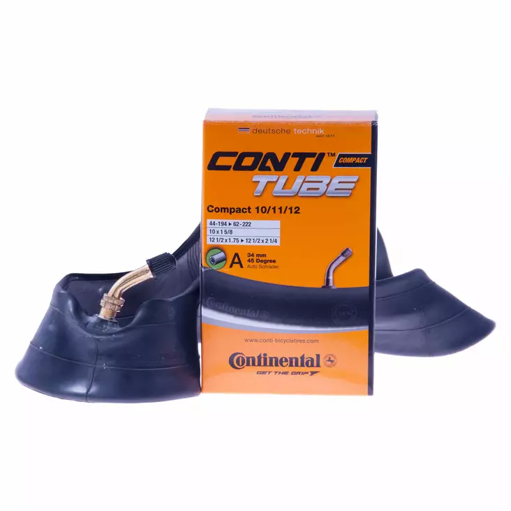 Slangerør 10-12" CONTINENTAL 44/62-194/222, bilventil 34 (45°) - Cykel indre slanger - 0182211 - 1