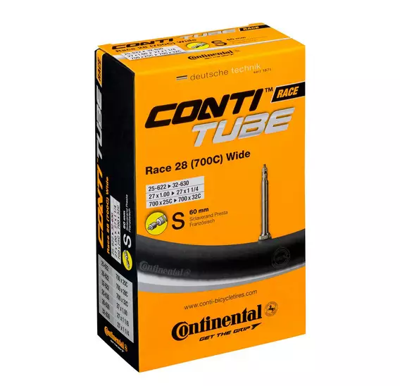 Continental Race 28" Wide 25/32-622/630, Prestaventil 60 - Cykel indre slanger - 0181931 - 2