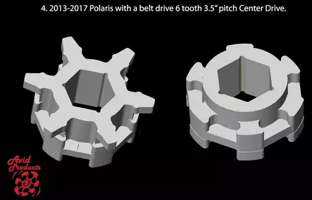 Avid Trækhjul sæt Polaris 3,5" 6 tænder center - Snescooter trækhjul - 841-1002 - 1