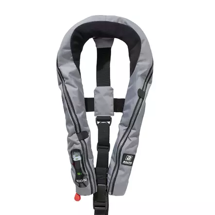 Baltic Compact 100 bil oppustelig redningsvest grå 30-110kg - Automatiske redningsveste til både - 128-2-1352 - 1