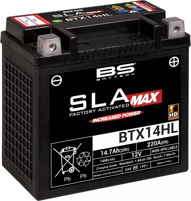 BS Battery BTX14HL (FA) SLA MAX - Forseglet & Aktiv - BS akut - 140-300882 - 1
