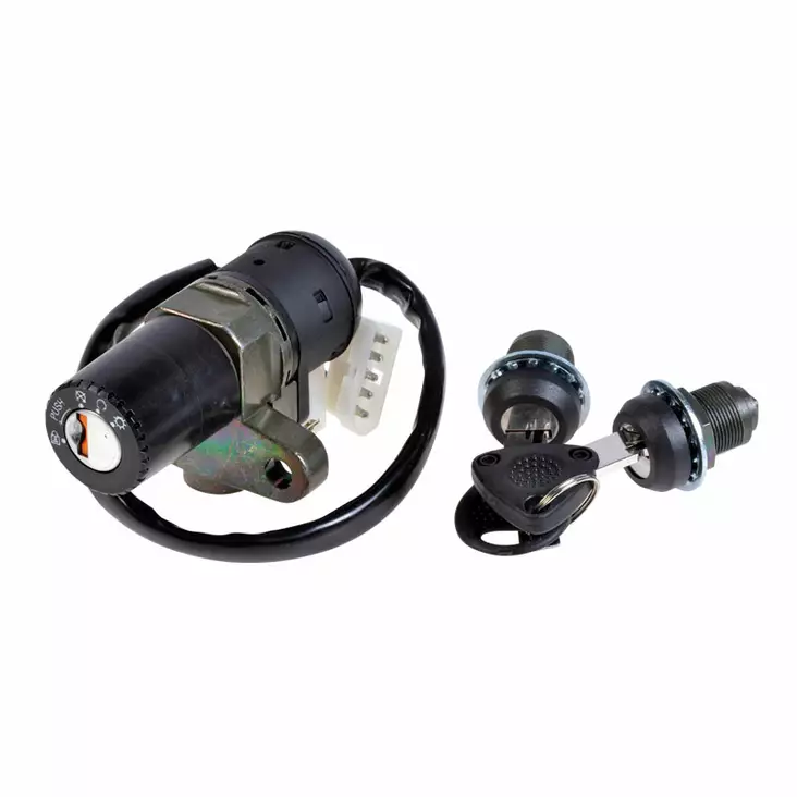 Forte Tændingslås-Sæt, Derbi -05 / MH -12 / Rieju 98-, (5 stik + 1 ledning) - Scooter tændingslåse - 307-71432 - 1