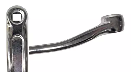 Kampi venstre 170mm, alu sølv, firkantet - Cykelkroner - 60303 - 2