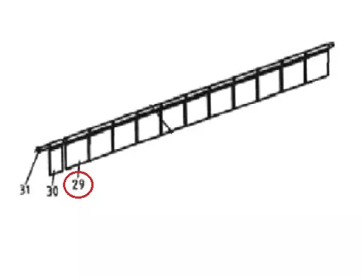 Bronco Beskyttelsesskærm lang græsslåmaskine 77-12490 - Reservedele til maskiner - 77-12490-83 - 1