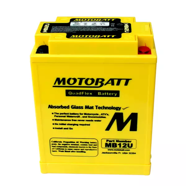 Motobatt batteri, MB12U - Motobatt-batterier - 14-513 - 1