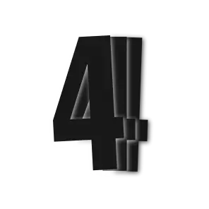 Blackbird racer numre sort 3 stk/sæt 13x7cm #4 - Crossmotorcykel race numre - 381-5047-20-4 - 1