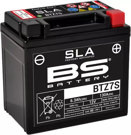 BS Battery BTZ7S (FA) SLA - Tæt lukkede & Aktiveret - BS akut - 140-300635 - 1