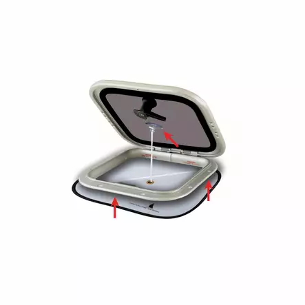 Mørklægnings/myggenet til luger, lille - Bådmyggenet - 125-1305 - 1