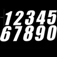 TMV Pro numre 130mm Hvid '5' (3stk) - Crossmotorcykeltal - 391-020515 - 1