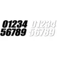 One KPlatnumre 6 Sort 6 SX STYLE 3 stk - Crossmotorcykel race numre - 383-0063-6 - 1