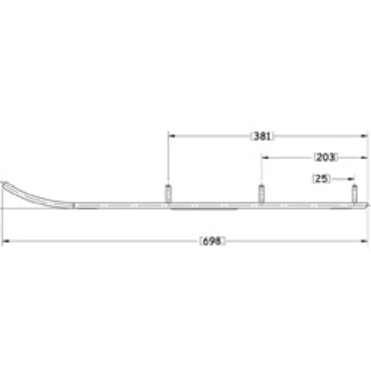 Ohjausrautapari - Snescooter styrerør - 881-4246 - 1