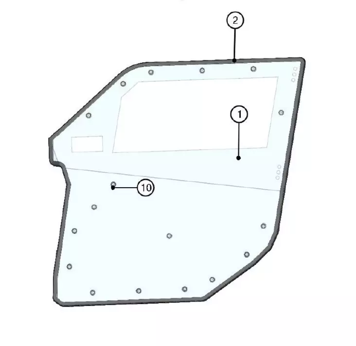 DFK Dørprofil 1m ''Pirela Glass'' Can-Am Maverick Trail (5m/dør, 4,5m/forrude) - DFK varmede kabine reservedele - 723-002557 - 1