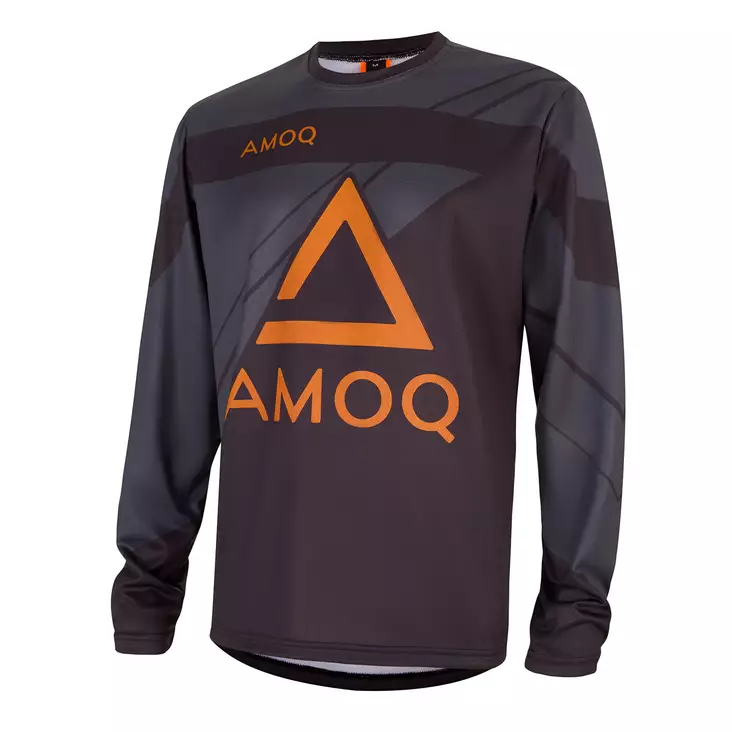 AMOQ Snowcross racingtrøje, Sort/Grå/Orange - Snescooterjakker - 645-24060508 - 1