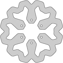 Delta-Braking Bremseklods, Bag, Ydre Ø 220mm, Aprilia SX / Derbi Senda SM / Gilera - Scooterbremseklodser - 234-DBD118 - 1