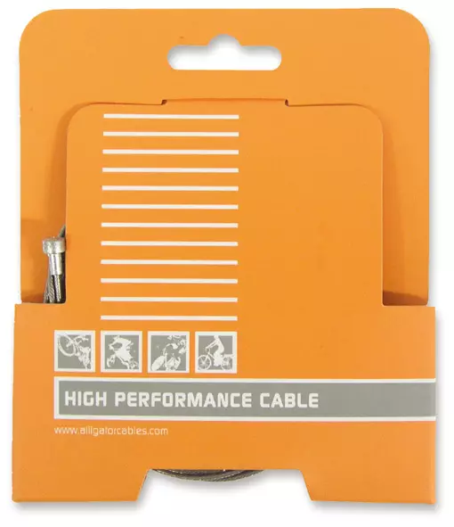 Alligator Bremsekabel, rustfrit stål, slebet, forstrakt - Cykelbremsesnore - 60255A - 1