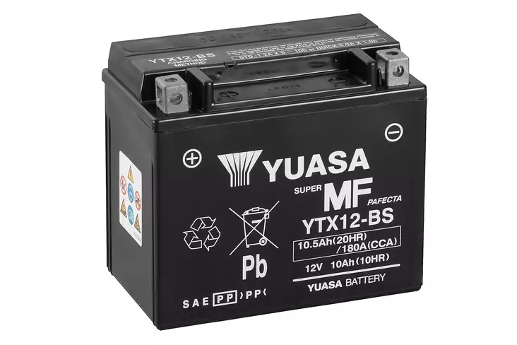 Yuasa batteri, YTX12(WC) svovlsyre (4) - Yuasa batterier - 14-205-WC - 1