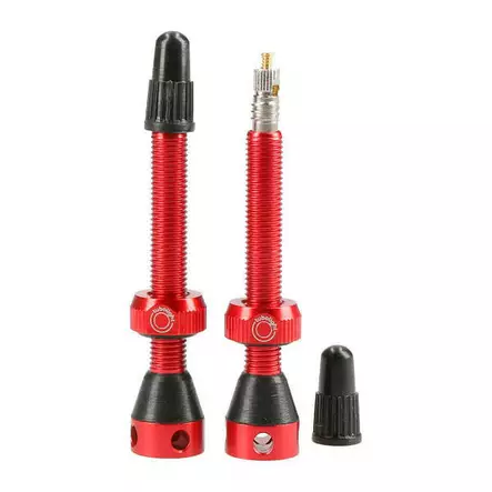 Ventil indsats Tubolight, 50mm, rød, 1pr - Cykelventiler og dele - VVRED - 1