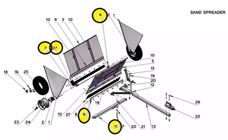 Bronco Gummitætning Kompressionsdele 1 - Reservedele til maskiner - 77-12496-1E - 1