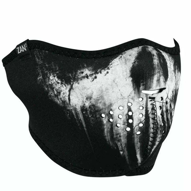 ZanHeadgear neoprenmask, halv ansigt, Skull Ghost - Neoprenmasker og tørklæder - WNFM409H - 1