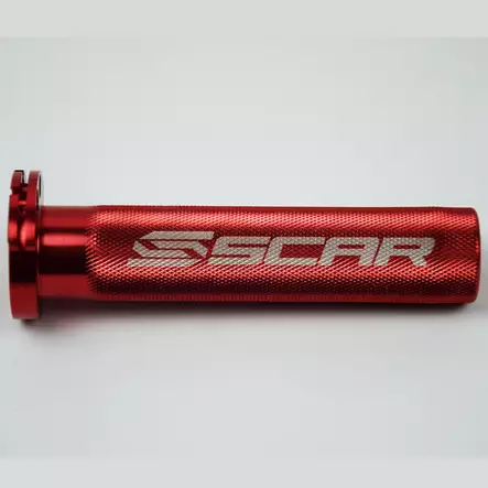 Scar Aluminium Gasrør + Lager - Kawasaki/Suzuki/Yamaha - Rød farve - Styrestangstillbehør - 430-TT100R - 1
