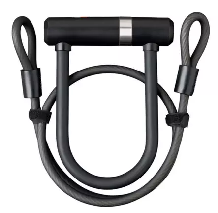 U-lås Axa Newton Mini Pro + kabelslæb 100/10, sort - Cykellåse og dele - 59502995SS - 2