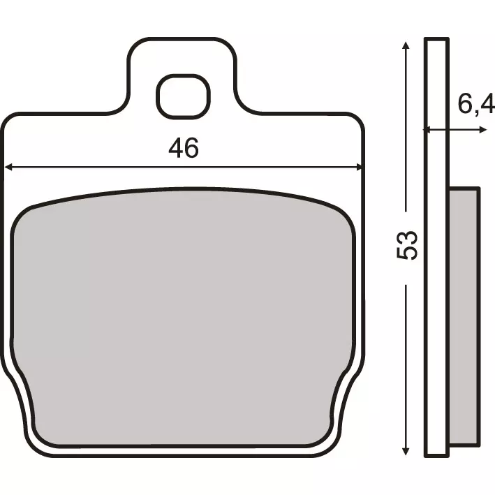 Bremseklods RMS til knallert - Scooterbremseklodser - 23-145-T - 1